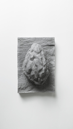 Rock soap dish Celement, grey