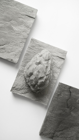 Rock soap dish Celement, grey