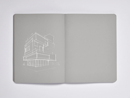 Carnet de notes Nuuna, Not White L Light, gris