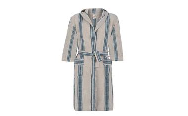 Children's cotton and linen robe, Mizar & Alcor Mute, Turquise