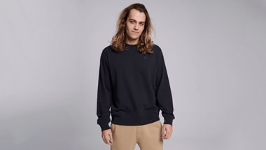 Organic cotton sweatshirt, Mudita, men's black L