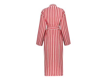 Szlafrok z lnu i bawełny, Mizar & Alcor striped red