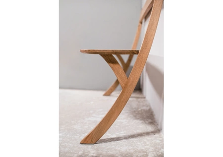 Leaning Bench wooden bench, Studio Boloz, American walnut