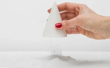 Salt shaker made of high quality matte porcelain Cone, tre product