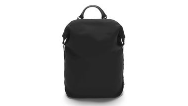 Ökologischer Rucksack Roll Pack QWSTION, bananatex® Ganz schwarz