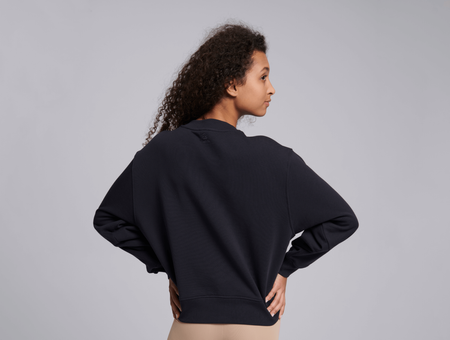 Organic cotton sweatshirt, Mudita, women's black