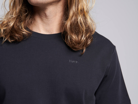Organic cotton T-shirt Here Men, Mudita, black