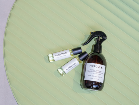 Spray et tapis purificateurs d'air, Hercule Studio