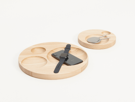 Plateau en bois massif Moln, tre product, petit, frêne