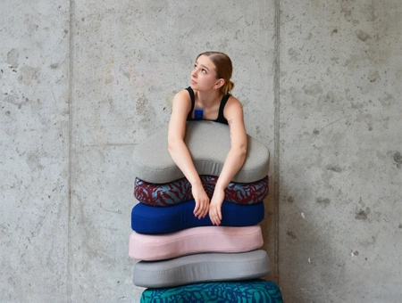 Meditation cushion Heart, Wise Habit, navy