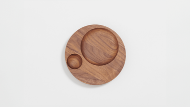 Moln solid wood tray, tre product, small, American walnut