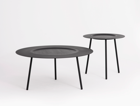 Woodplate Table basse en acier, tre product, petit noir