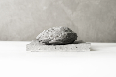 Rock soap dish Celement, grey