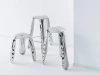 Plopp bar chair, Zieta Studio, inox