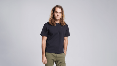 Less Men organic cotton t-shirt, Mudita, black