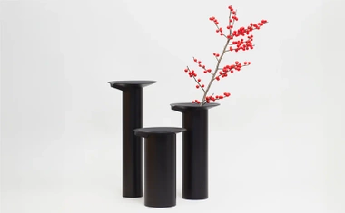 Powder-coated steel Watering Vessels, tre product, black