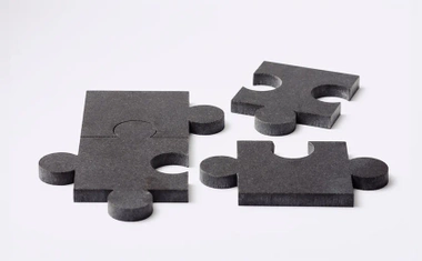 Marmor-Tischsets Stonecut Puzzle, tre product, schwarz