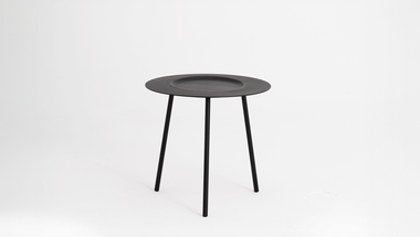 Woodplate Table basse en acier, tre product, petit noir