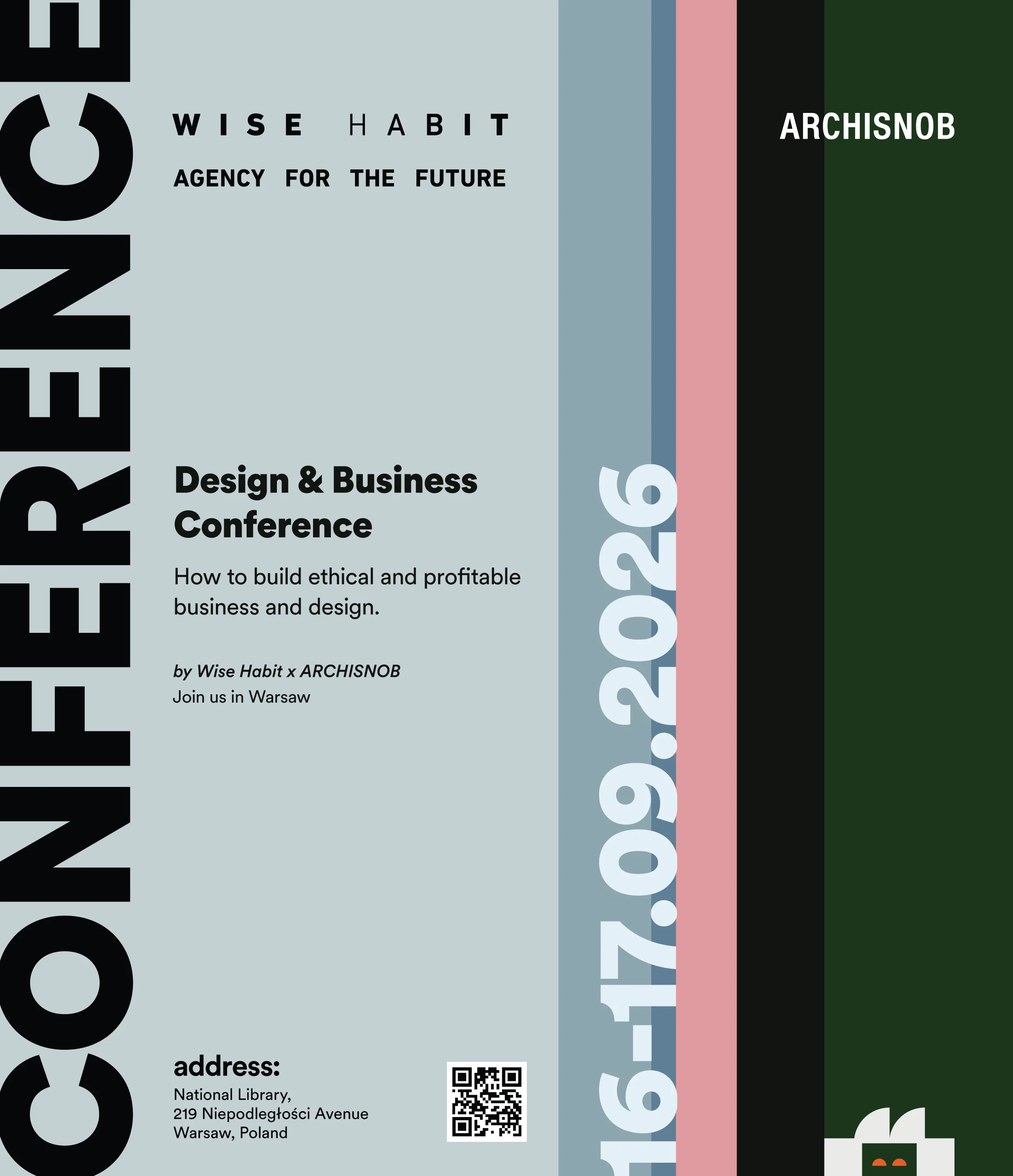 Design Business Conference - Wise Habit & ArchiSnob poster
